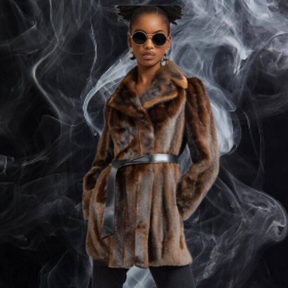 Mahogany Mink Stroller with Leather Accent Panels, Size Sm/Med - Picture 6 of 12